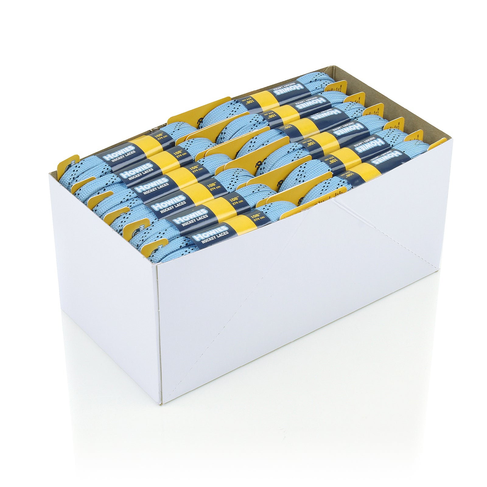 Howies Sky Blue Cloth Hockey Skate Laces Cloth Laces Howies Hockey Tape 18pk 72" 