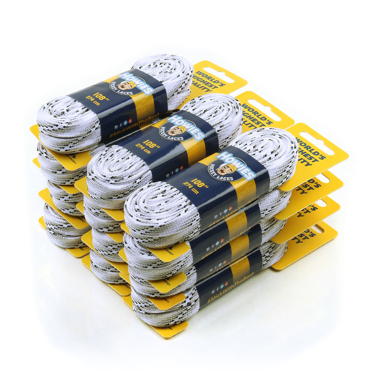 Howies Smoke Cloth Hockey Skate Laces Patterned Laces Howies Hockey Tape 12pk 84" 