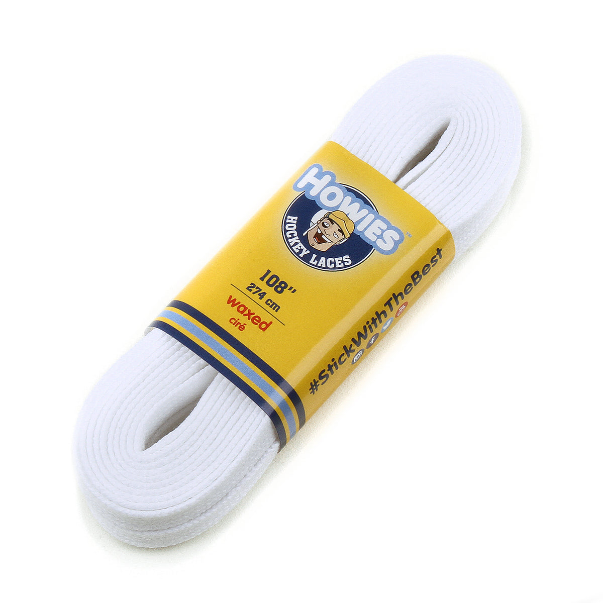 Howies White Waxed Referee Skate Laces Referee Laces Howies Hockey Tape 1pk 96" 