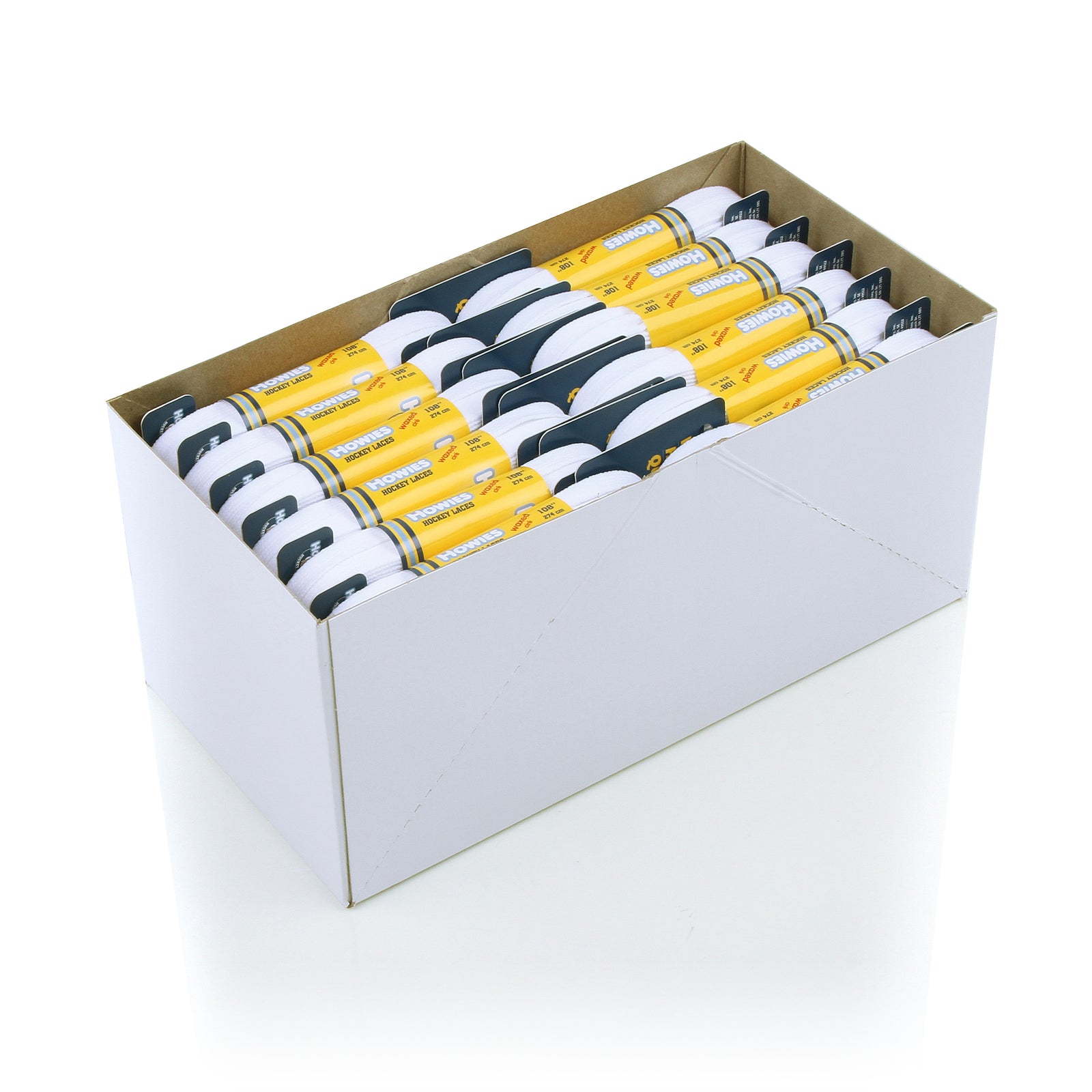 Howies White Waxed Referee Skate Laces Referee Laces Howies Hockey Tape 18pk 96" 