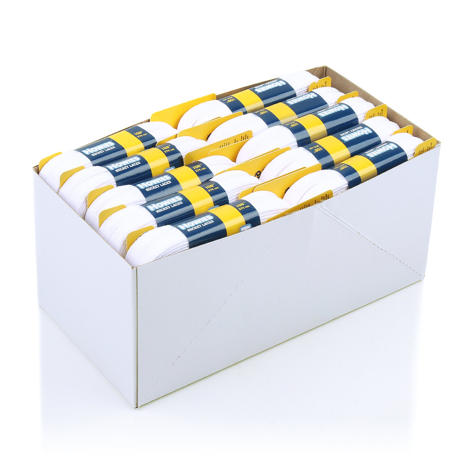 Howies White Cloth Referee Skate Laces Referee Laces Howies Hockey Tape 18pk 84" 