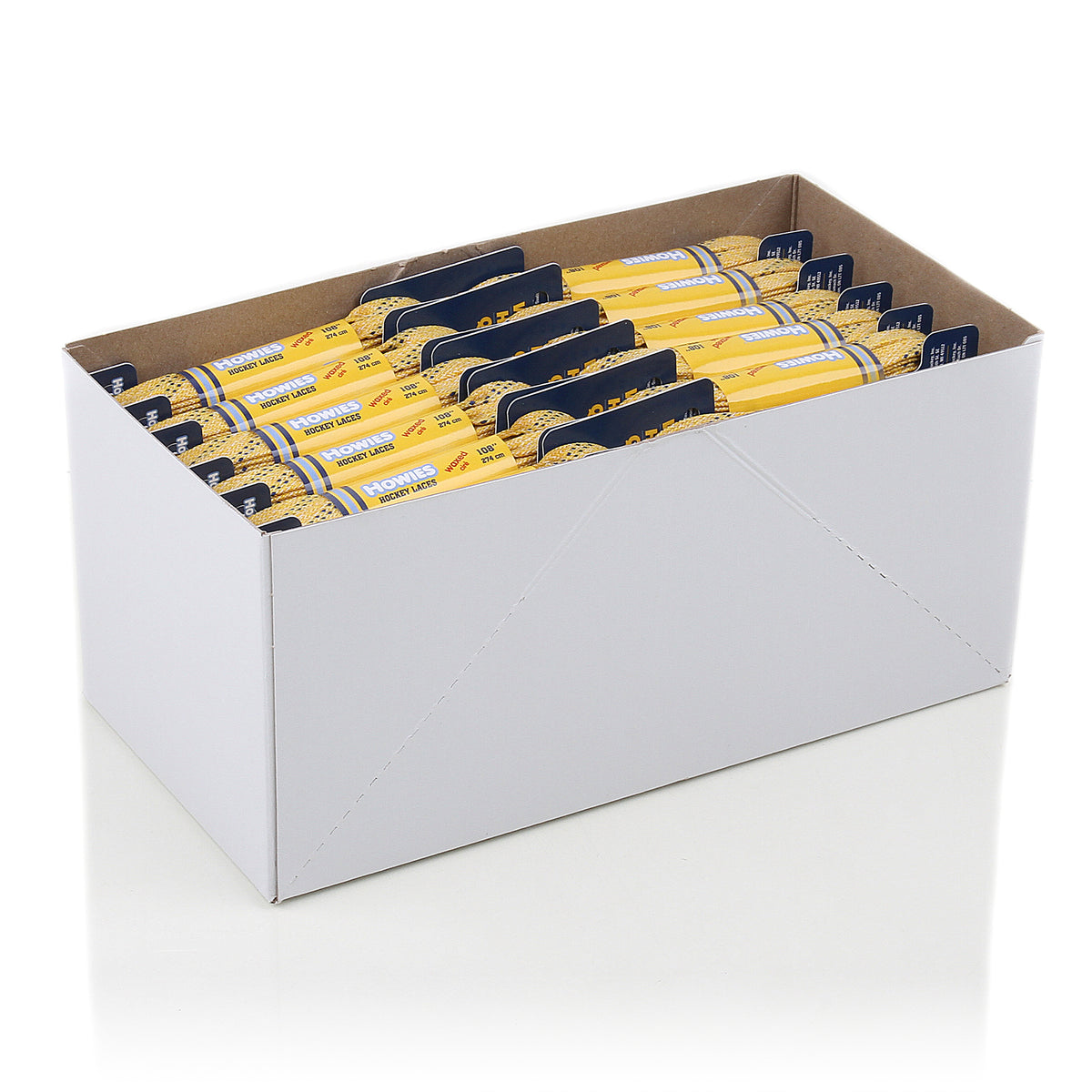 Howies Yellow Waxed Hockey Skate Laces Waxed Laces Howies Hockey Tape 18pk 72" 