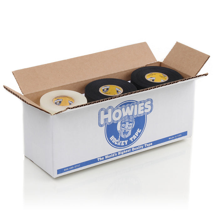 Howies Hockey Tape - 6 Black Cloth & 6 Clear Shin Pad Mixed Tape Cases Howies Hockey Tape   