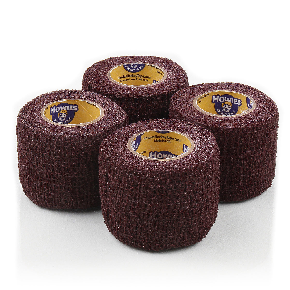 Howies Maroon Stretchy Grip Hockey Tape Stretch Grip Tape Howies Hockey Tape 4pk  